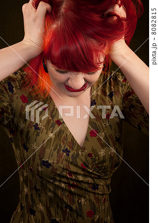 Punky Girl with Red Hair 8082815