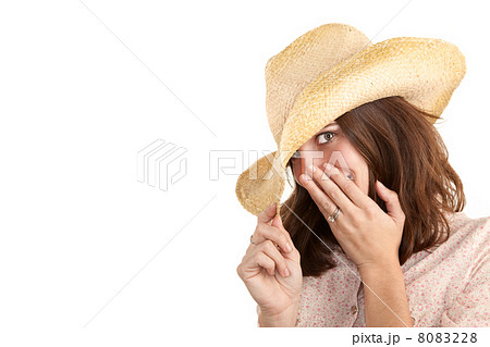 Pretty woman with cowboy hat 8083228