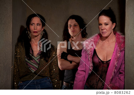 Prostitute in hallway with pimp 8083262