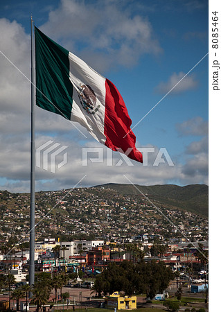Large flag above Ensenada Mexico Large flag above Ensenada Mexico 8085464