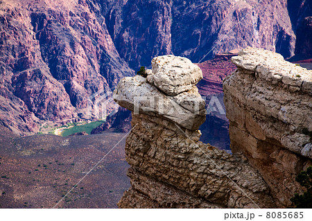 Rocky Outcropping Above Colorado River in Grand Canyon Rocky Outcropping Above Colorado River in Grand Canyon 8085685