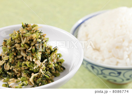 野沢菜ちりめんじゃこ・ご飯 野沢菜ちりめんじゃこ・ご飯 8086774