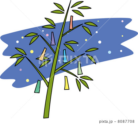 七夕の笹飾り 8087708