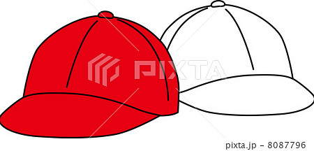 紅白帽のイラスト素材