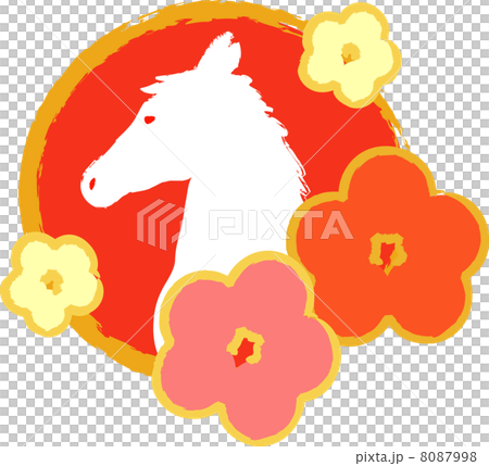 花と白馬 8087998