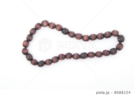 brown bead-roll isolated on white background brown bead-roll isolated on white background 8088154