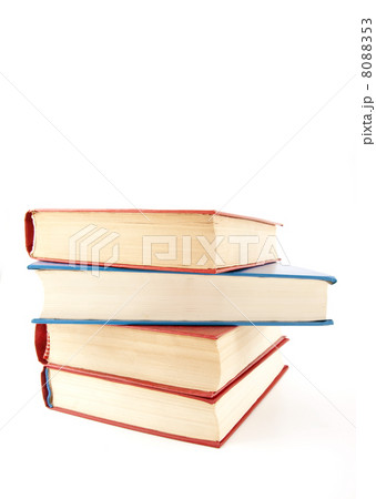 Heap of books on white 8088353
