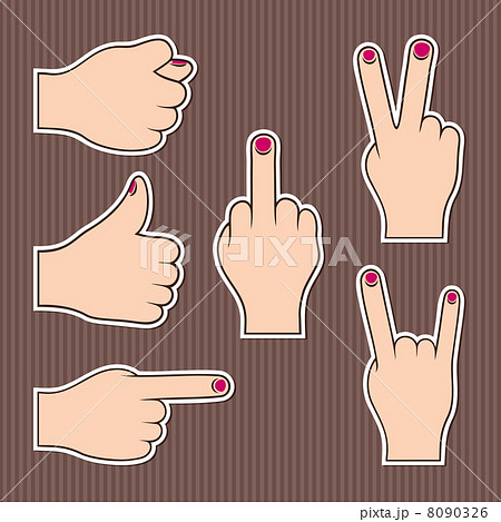 Fingers form signs 8090326