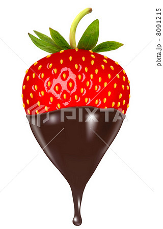 Chocolate dipped strawberry. Vector Chocolate dipped strawberry. Vector 8091215