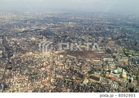 南千住駅付近を空撮 8092903