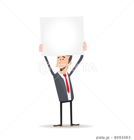 Cartoon Businessman Sign Cartoon Businessman Sign 8093063