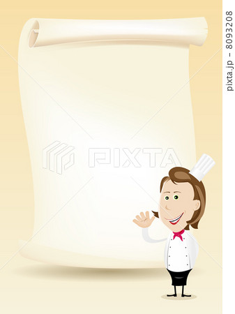 Woman Chef Restaurant Poster Menu background 8093208