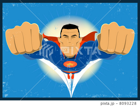 Grunge Comic-like Super-Hero 8093228