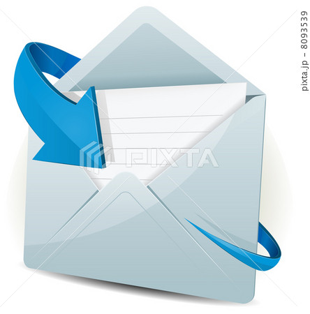 Email Icon With Blue Arrow 8093539