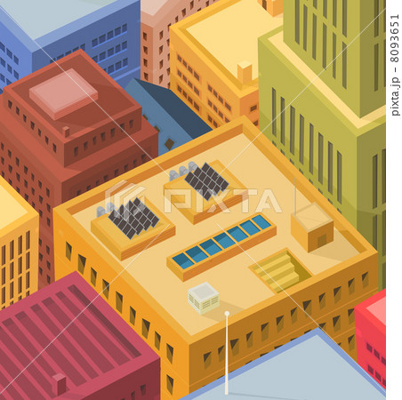 Buildings Roofs - Aerial View 8093651