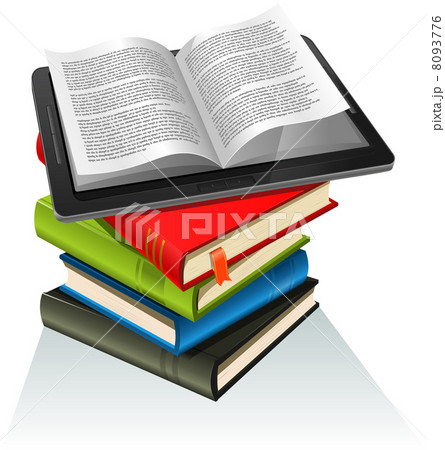 Book Stack And Tablet PC 8093776