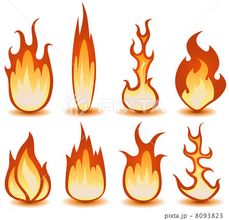 Fire And Flames Symbols Set 8093823