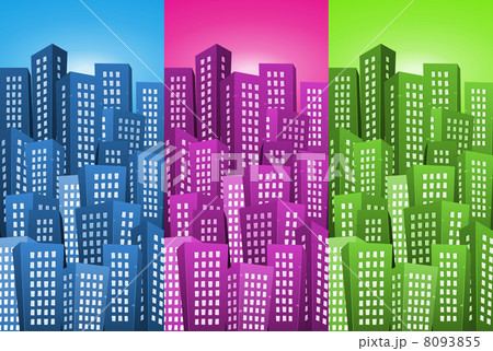 Cityscape Backgrounds Set 8093855