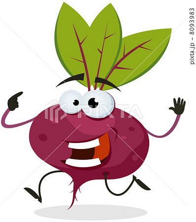 Cartoon Happy Beet Character Cartoon Happy Beet Character 8093983
