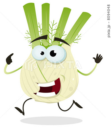 Cartoon Happy Fennel Character 8094048