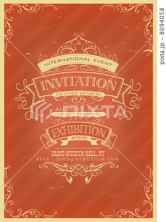Retro Red Invitation Background 8094058