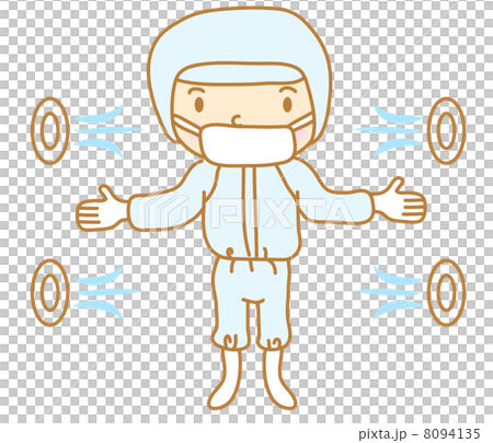 採取陣雨的男性工作者 8094135