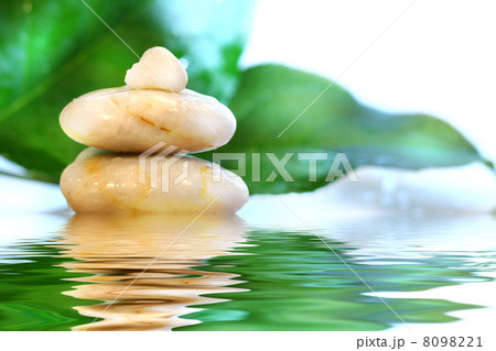 Spa stones with leaves 8098221