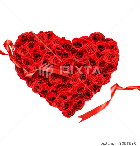 Red roses in the shape of a heart Red roses in the shape of a heart 8098930