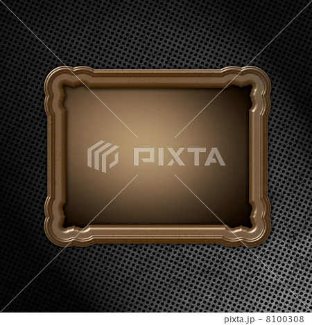 Wooden frame on grunge metal 8100308