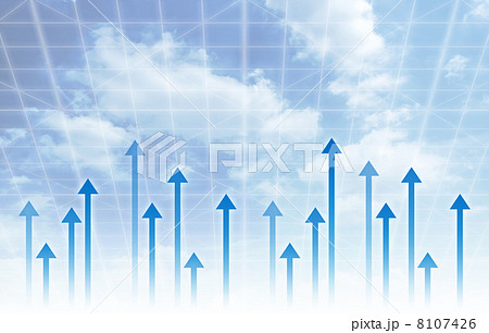 サイバーな空間と矢印 8107426