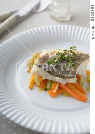 Baked cod with vegetables Baked cod with vegetables 8108393