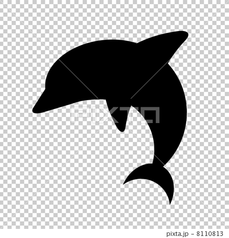 イルカのシルエットのイラスト素材
