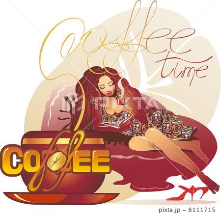 tropical girl, coffee label tropical girl, coffee label 8111715