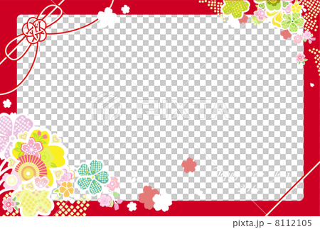 水引つき桜フォトフレーム紅スクエア 8112105