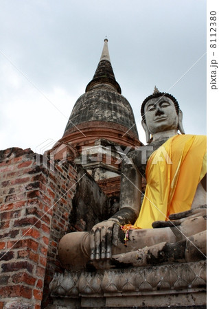 タイ　アユタヤ　ワット・ヤイ・チャイ・モンコン　大仏塔 8112380
