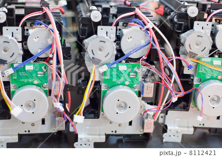 disassembled mechanisms of printers 8112421