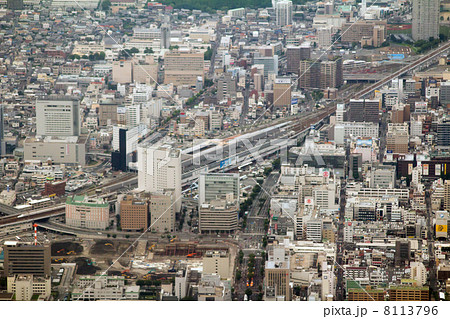 岡山駅東口を空撮 岡山駅東口を空撮 8113796