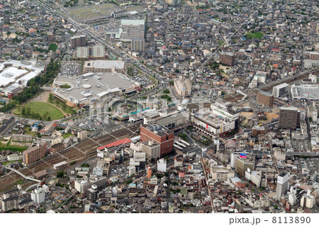 山陽本線倉敷駅付近を空撮 8113890