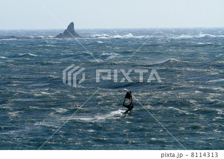 湘南茅ヶ崎　烏帽子岩とウインドサーフィン 8114313