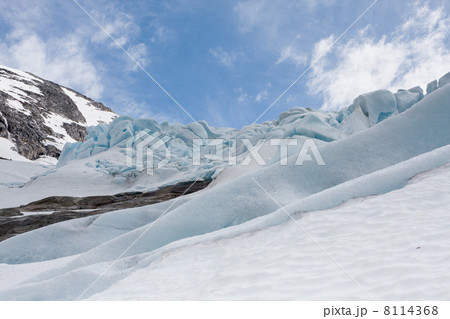 Blue ice of the Bodalsglacier (Jostedalsbreen national park) 8114368