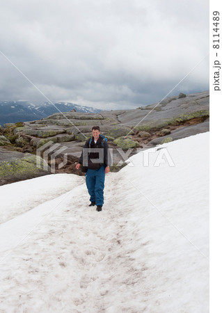 Man in the snow (Kjerag, Lysefjorden, Norway) Man in the snow (Kjerag, Lysefjorden, Norway) 8114489