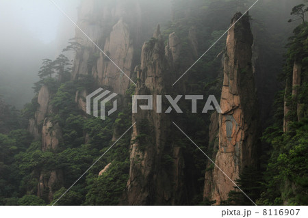 岩峰群幽玄（中国安徽省－黄山－　世界遺産登録地） 8116907