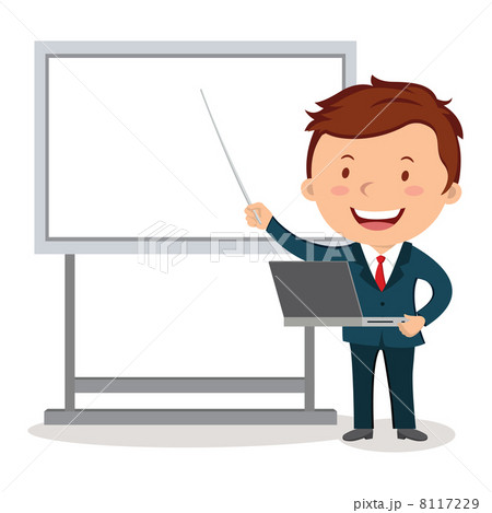 Businessman Pointing at Presentation Board 8117229