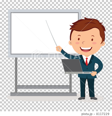 Businessman Pointing at Presentation Board 8117229