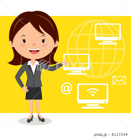 Office lady in computer technologyのイラスト素材 [8117244] - PIXTA
