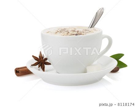 cup of coffee on white 8118174