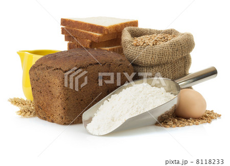 fresh bread on white 8118233