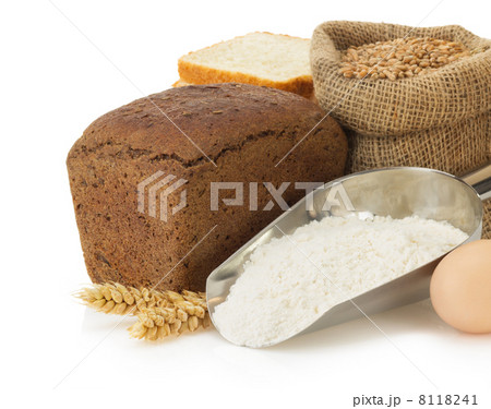 fresh bread on white 8118241