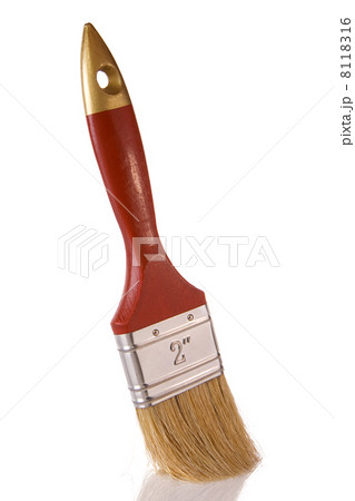 red paintbrush isolated on white red paintbrush isolated on white 8118316