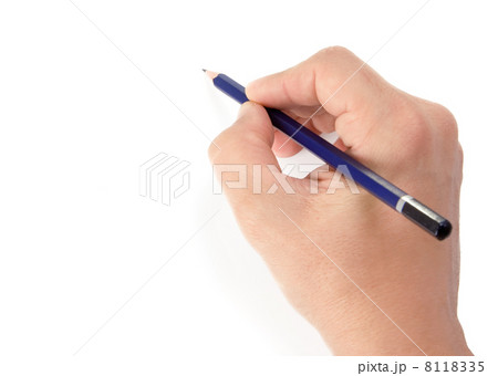 hand and wood pencil on white hand and wood pencil on white 8118335